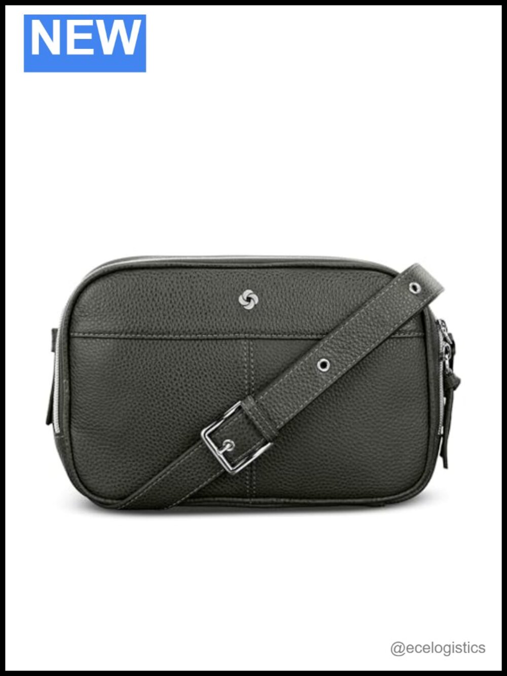 Samsonite Mobile Solutions 2 Leather Crossbody Bag RFID Protection Adjustable